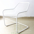 2016 S shape modern outdoor metal cafe wire chair
